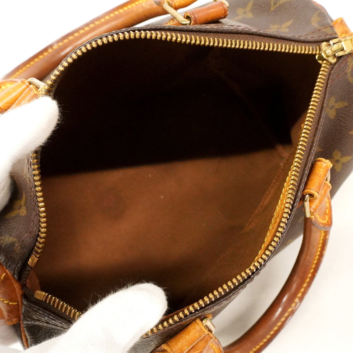 【6hb0638】ルイヴィトン ハンドバッグ モノグラム スピーディ25 M41109 ブラウン【中古】レディース