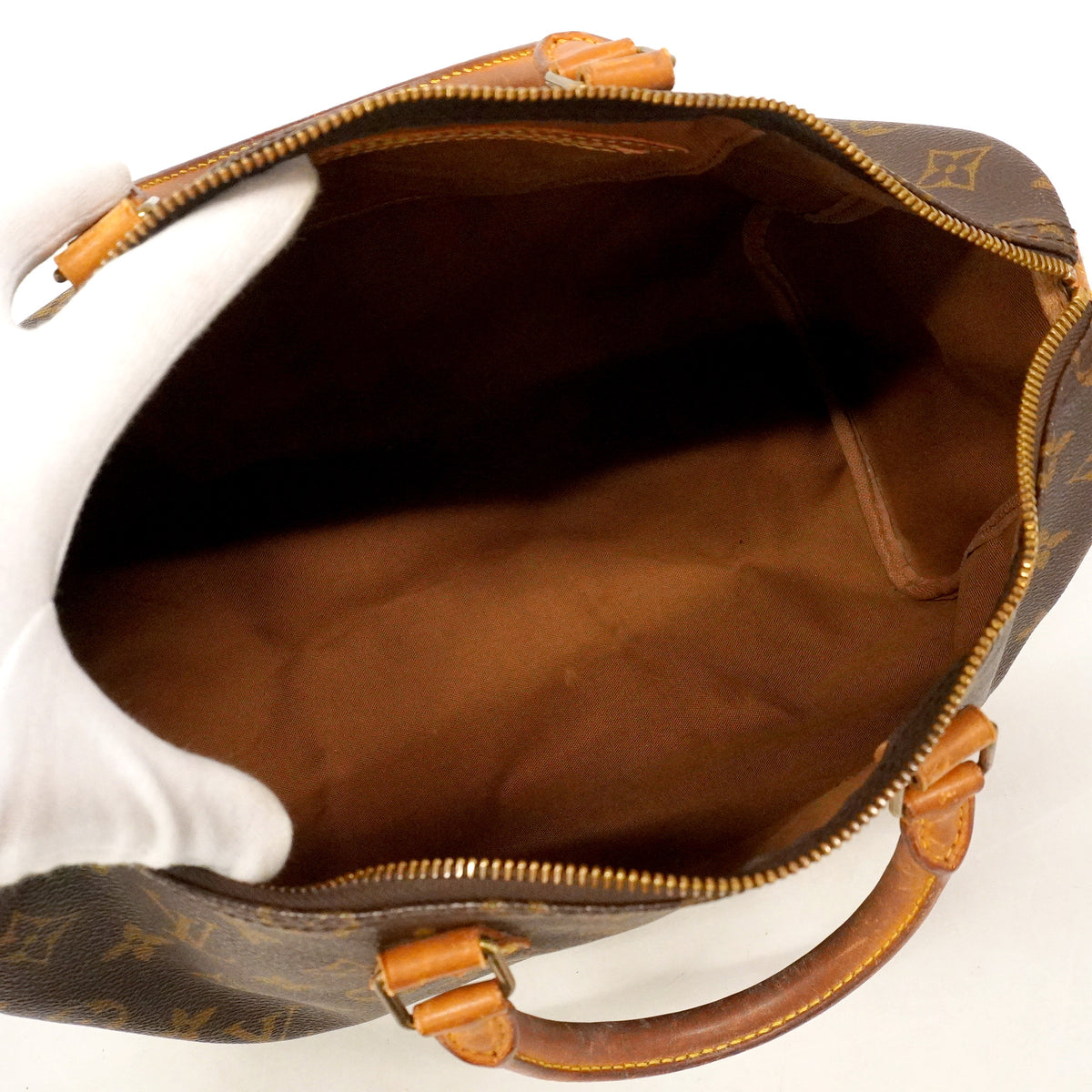 【6hb0639】ルイヴィトン ハンドバッグ モノグラム スピーディ35 M41107 ブラウン【中古】レディース