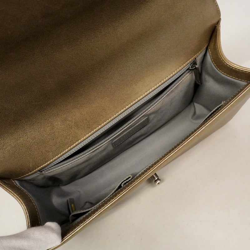 【6hb0642】シャネル ショルダーバッグ ボーイシャネル チェーンショルダー ラムスキン ゴールド シルバー ゴールド/シルバー金具【中古】レディース