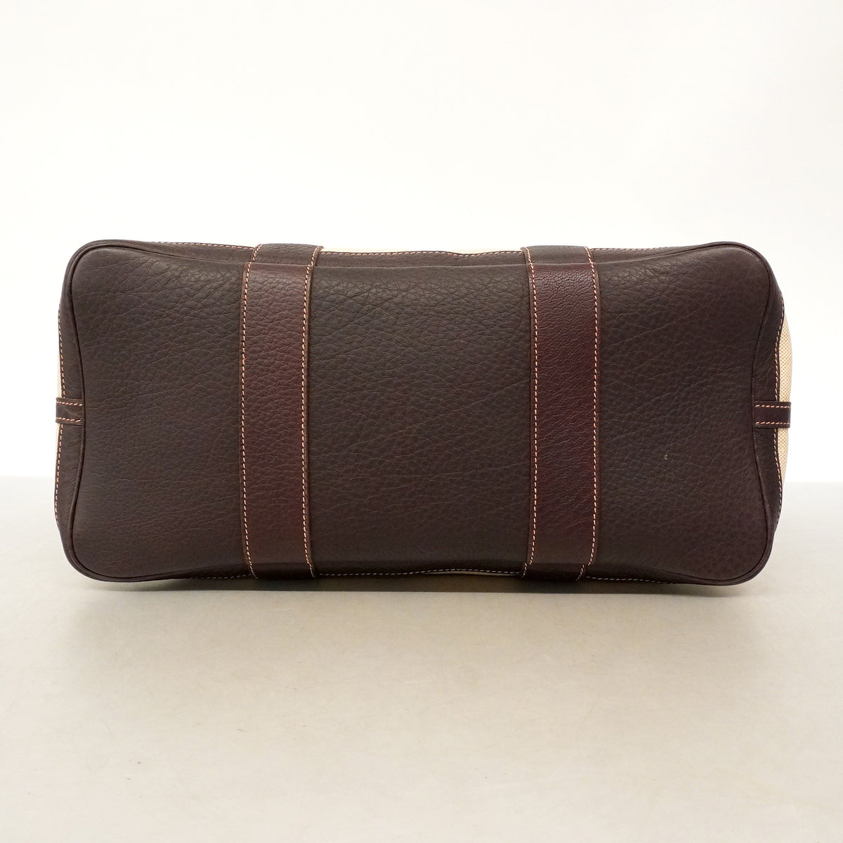 【6hb0643】エルメス トートバッグ ガーデンパーティPM トワルアッシュ ブラウン シルバー金具 D刻印【中古】レディース