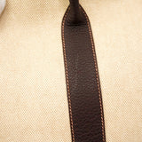 【6hb0643】エルメス トートバッグ ガーデンパーティPM トワルアッシュ ブラウン シルバー金具 D刻印【中古】レディース
