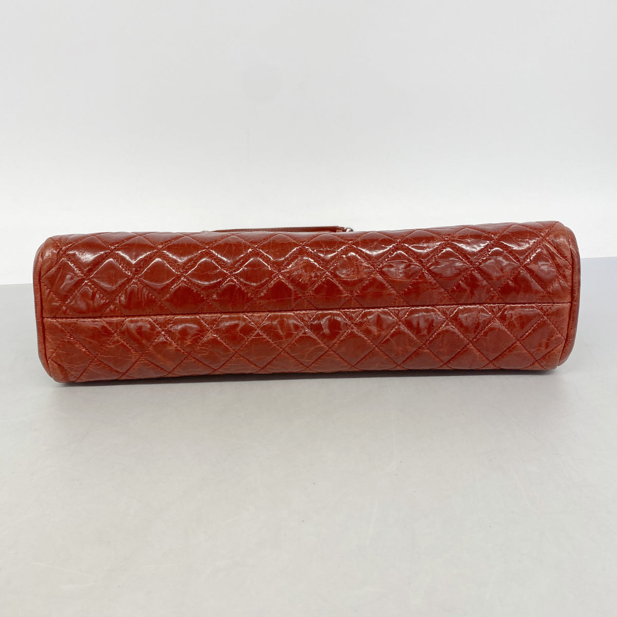 【6hb0645-k】シャネル ショルダーバッグ マトラッセ チェーンショルダー レザー レッド シルバー金具【中古】レディース
