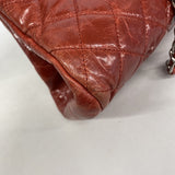 【6hb0645-k】シャネル ショルダーバッグ マトラッセ チェーンショルダー レザー レッド シルバー金具【中古】レディース