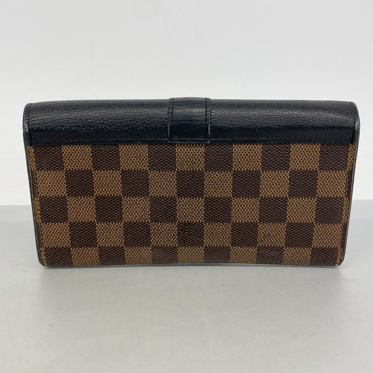 【6hb0651-k】ルイヴィトン 長財布 ダミエ ポルトフォイユクラプトン N64449 ノワール/エベヌ【中古】レディース