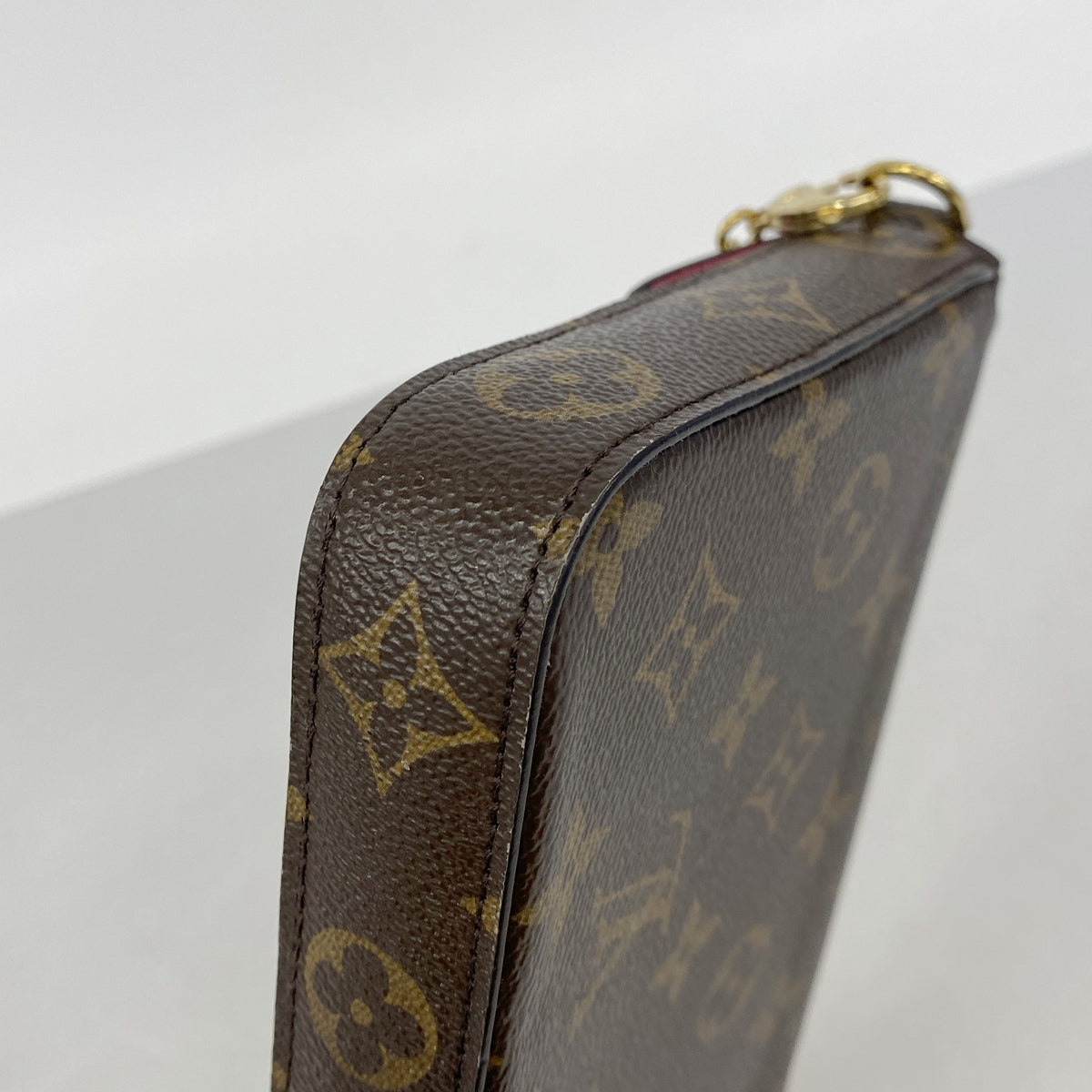 【6hb0678-k】ルイヴィトン ショルダーウォレット モノグラム ポシェットフェリシー M81896 ブラウン フューシャ【中古】レディース