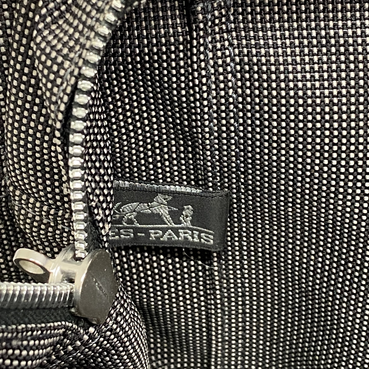 【6hb0687-k】エルメス トートバッグ エールラインMM ナイロン グレー シルバー金具【中古】レディース