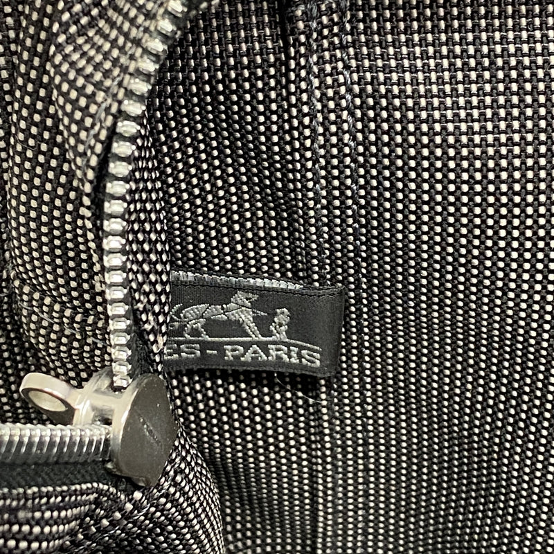 【6hb0687-k】エルメス トートバッグ エールラインMM ナイロン グレー シルバー金具【中古】レディース