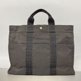 【6hb0696-k】エルメス トートバッグ エールラインMM ナイロン グレー シルバー金具【中古】メンズ レディース ユニセックス