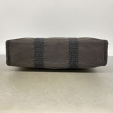 【6hb0696-k】エルメス トートバッグ エールラインMM ナイロン グレー シルバー金具【中古】メンズ レディース ユニセックス