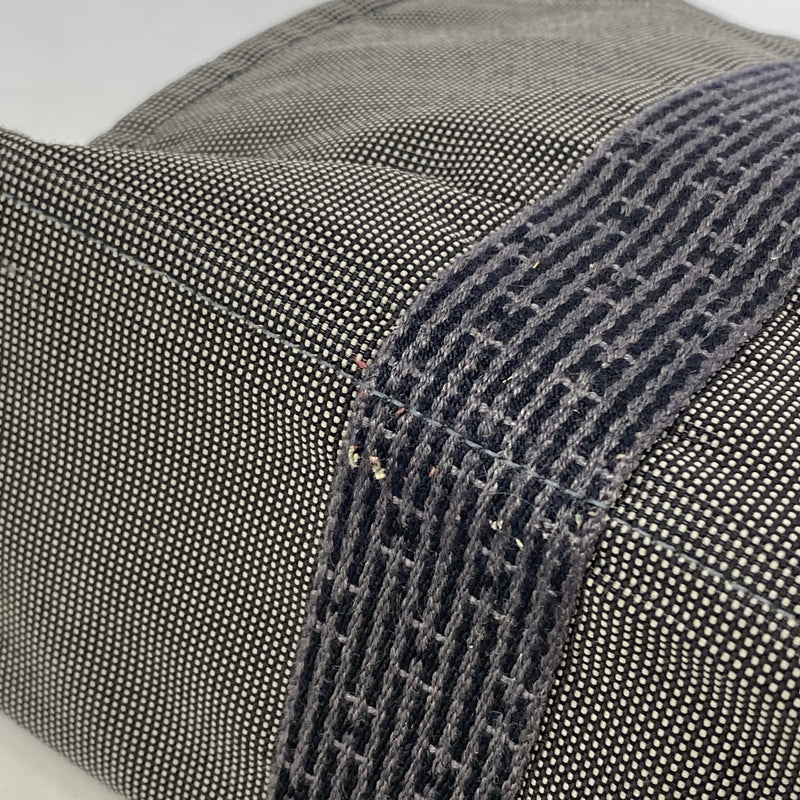【6hb0696-k】エルメス トートバッグ エールラインMM ナイロン グレー シルバー金具【中古】メンズ レディース ユニセックス