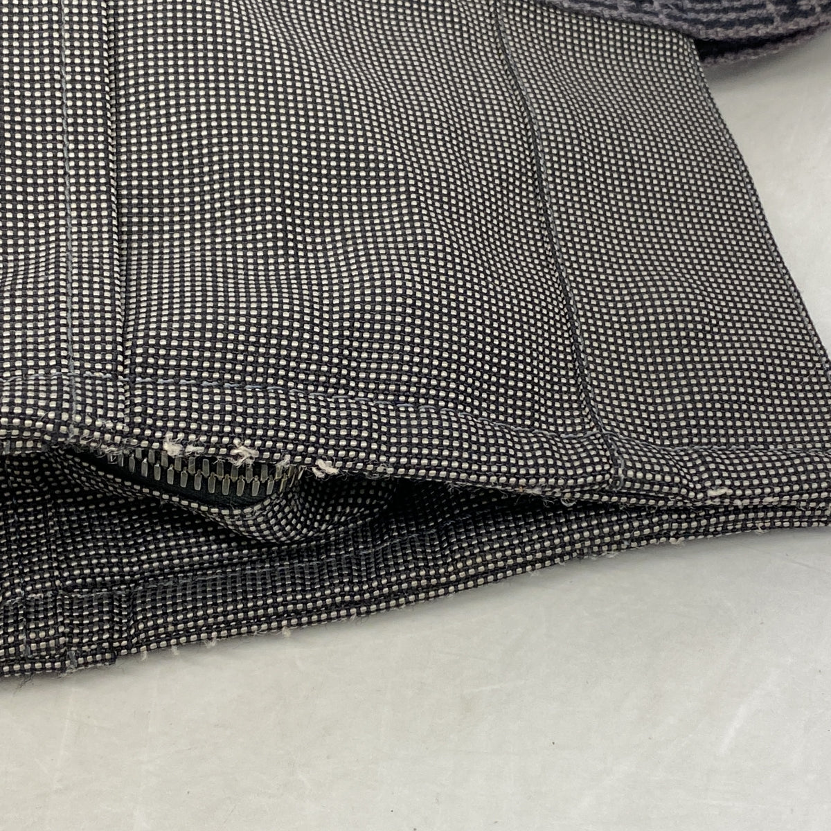 【6hb0696-k】エルメス トートバッグ エールラインMM ナイロン グレー シルバー金具【中古】メンズ レディース ユニセックス