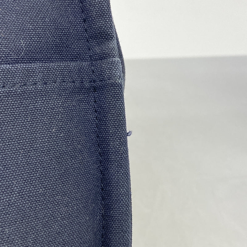 【6hb0697-k】エルメス トートバッグ フールトゥMM キャンバス ネイビー シルバー金具【中古】メンズ レディース ユニセックス