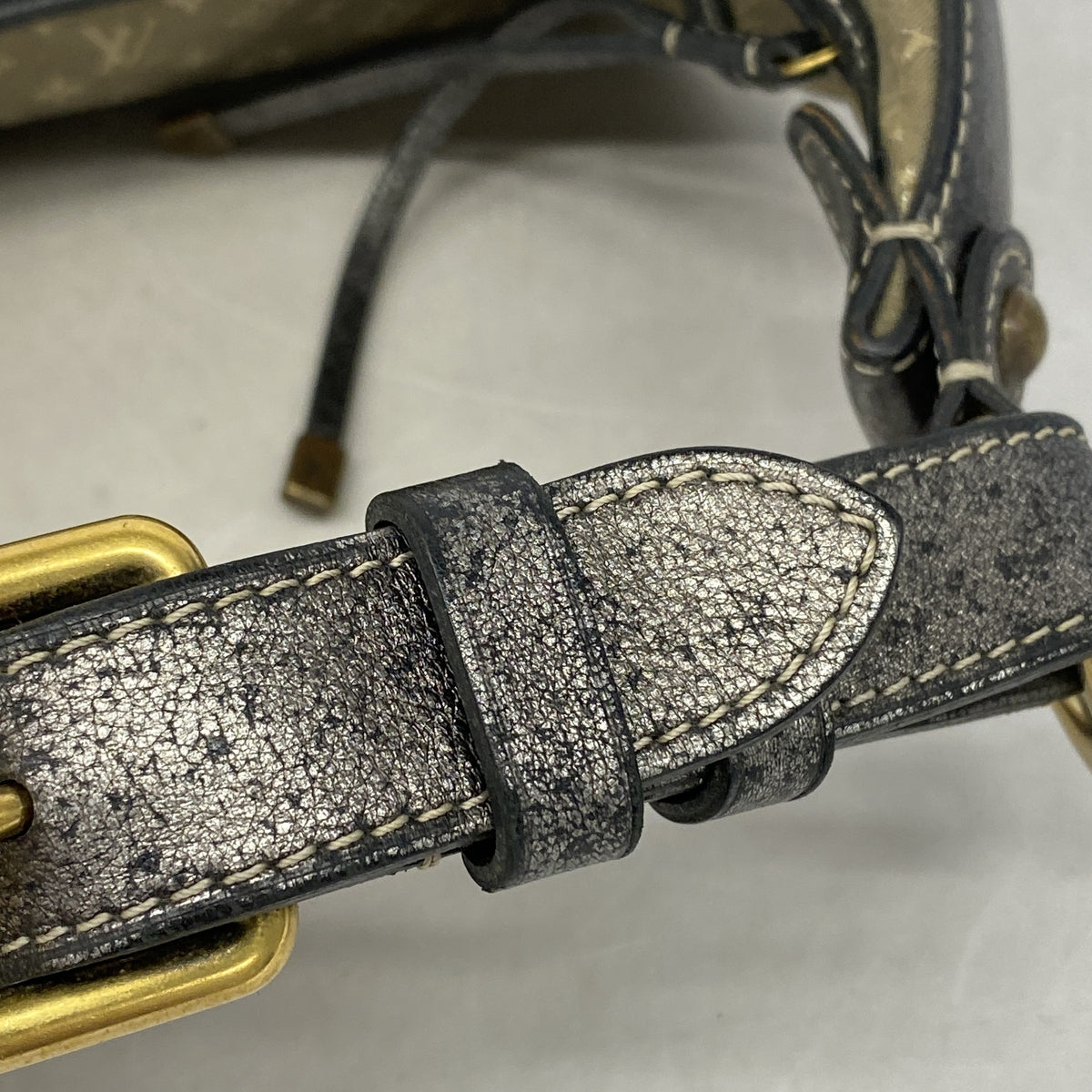 【6hb0701-k】ルイヴィトン ショルダーバッグ モノグラム・ミニラン マノンMM M95618 プラティーヌ【中古】レディース