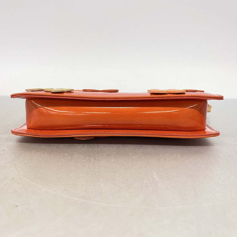 【6hb0702-k】ルイヴィトン ポーチ ヴェルニ フラワーレキシントン M92247 オランジュ【中古】レディース
