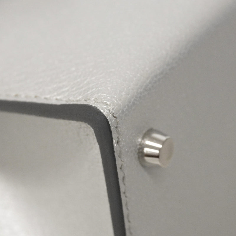 【6hb0707-g】エルメス ハンドバッグ ミニケリー2 シェーブルシャムキラ アルジャン シルバー金具 G刻印 2wayバッグ【中古】レディース