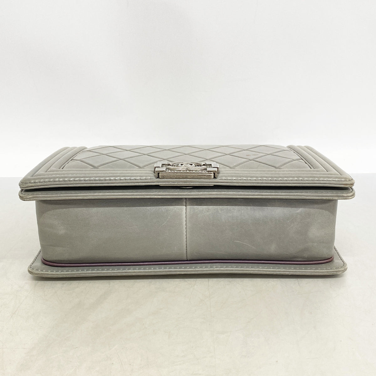 【6hb0711-k】シャネル ショルダーバッグ ボーイシャネル チェーンショルダー レザー グリーン シルバー金具【中古】レディース