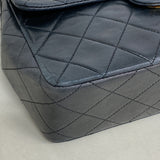【6hb0715-k】シャネル ショルダーバッグ マトラッセ チェーンショルダー ラムスキン ブラック ゴールド金具【中古】レディース