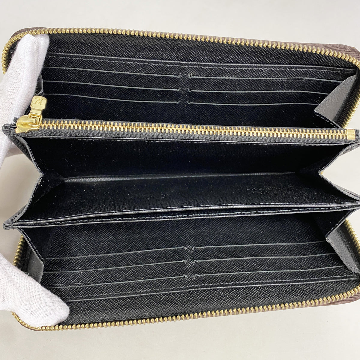 【6hb0722-k】ルイヴィトン 長財布 モノグラム・ジャイアント リバース ジッピーウォレット M69353 ブラウン【中古】レディース