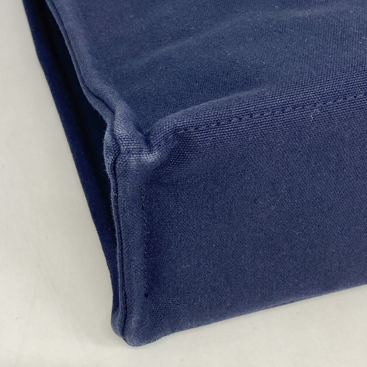 【6hb0725-k】エルメス トートバッグ フールトゥMM キャンバス ネイビー シルバー金具【中古】レディース