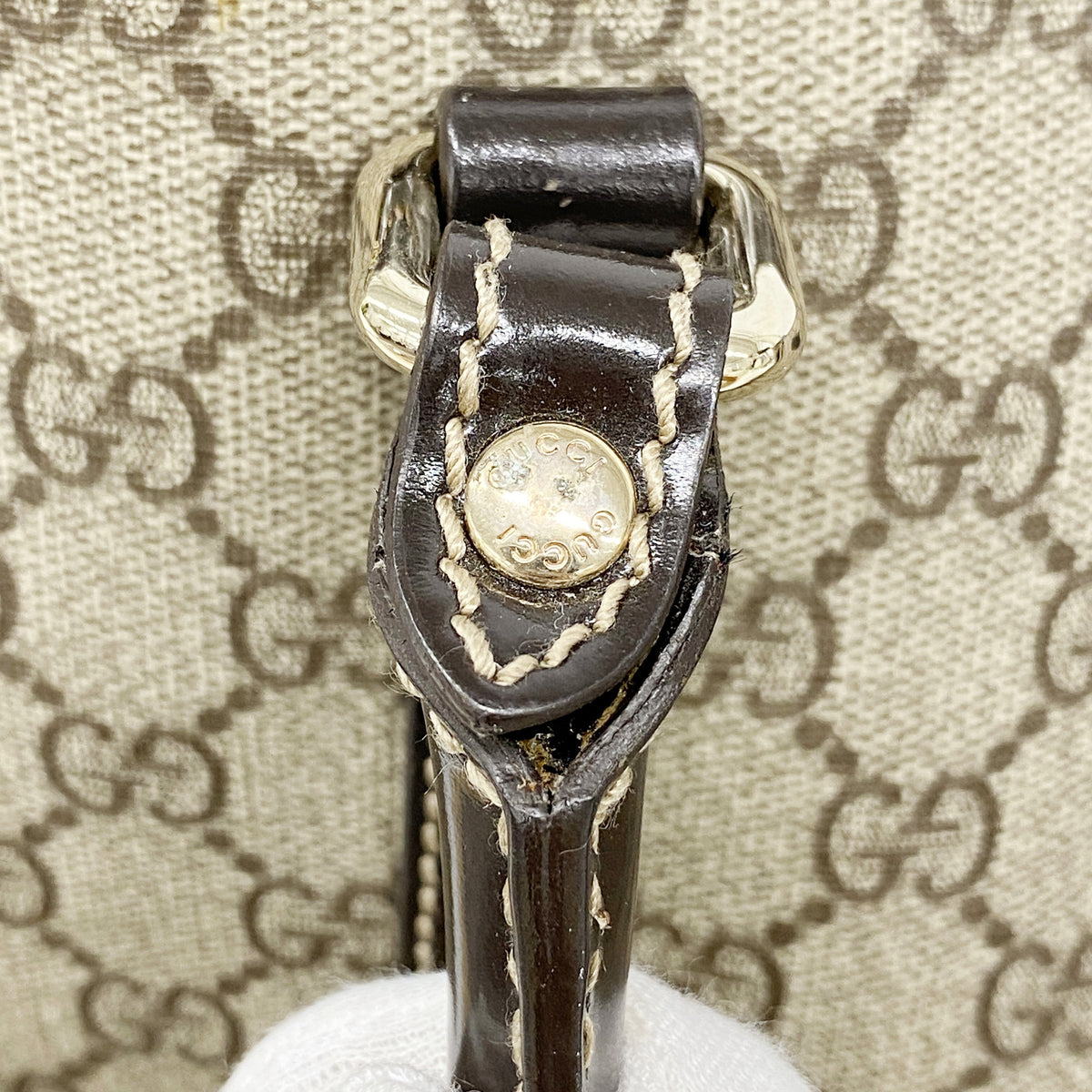【6hb0735-k】グッチ トートバッグ GGスプリーム 197953 PVC ブラウン シャンパンゴールド金具【中古】レディース