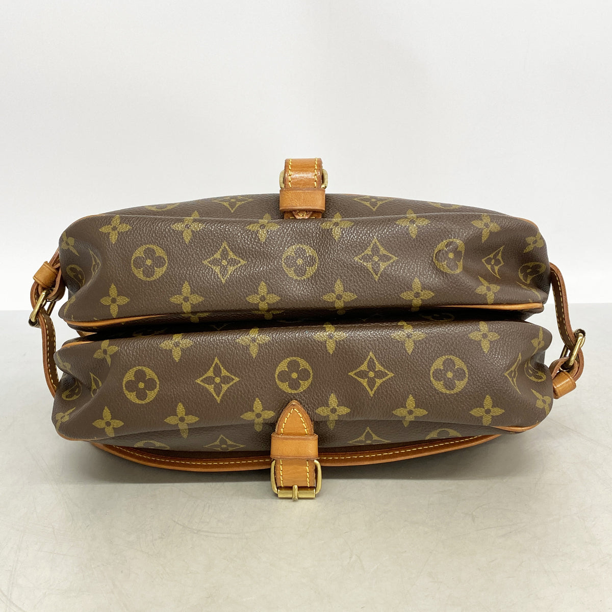 【6hb0758】ルイヴィトン ショルダーバッグ モノグラム ソミュール30 M42256 ブラウン【中古】レディース