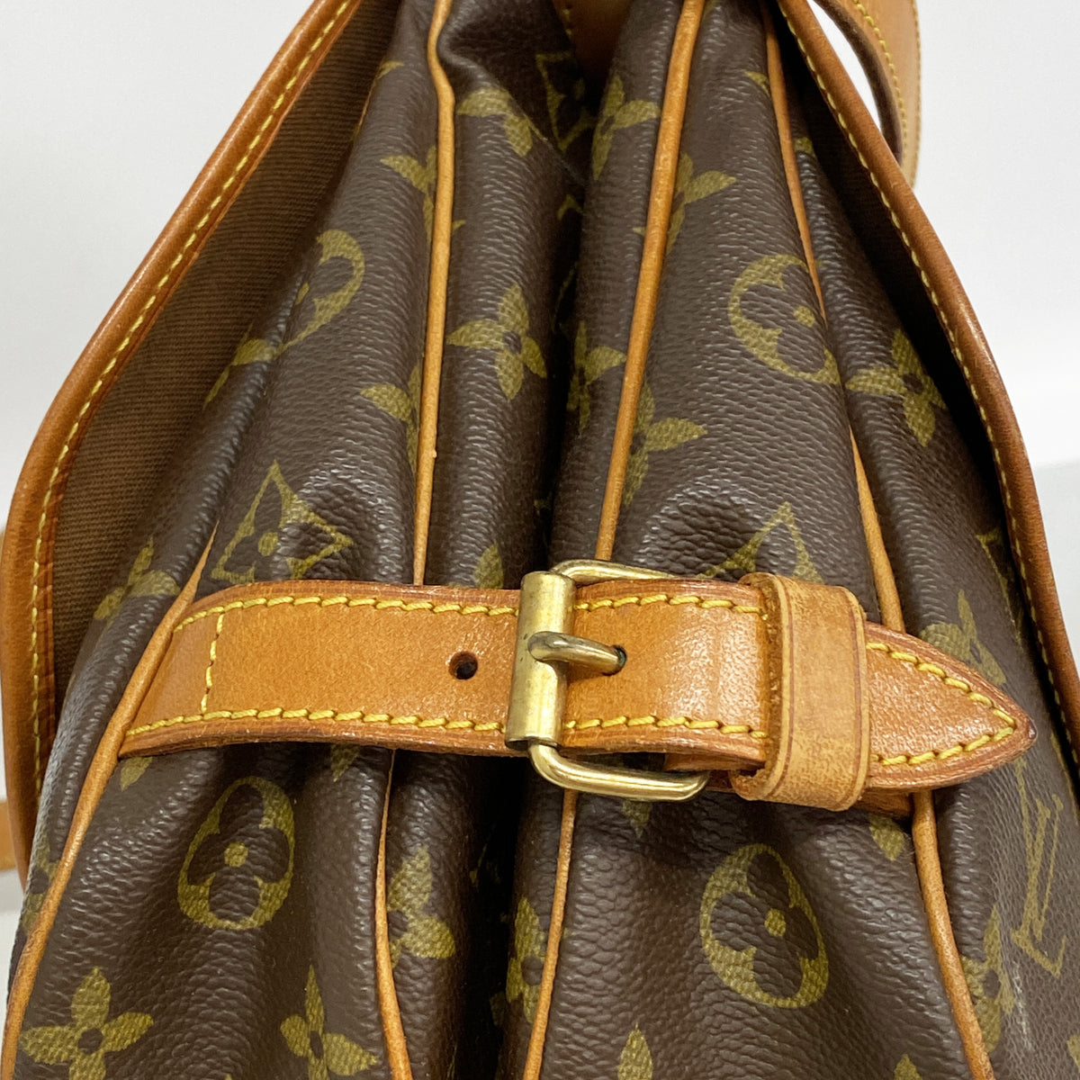【6hb0758】ルイヴィトン ショルダーバッグ モノグラム ソミュール30 M42256 ブラウン【中古】レディース