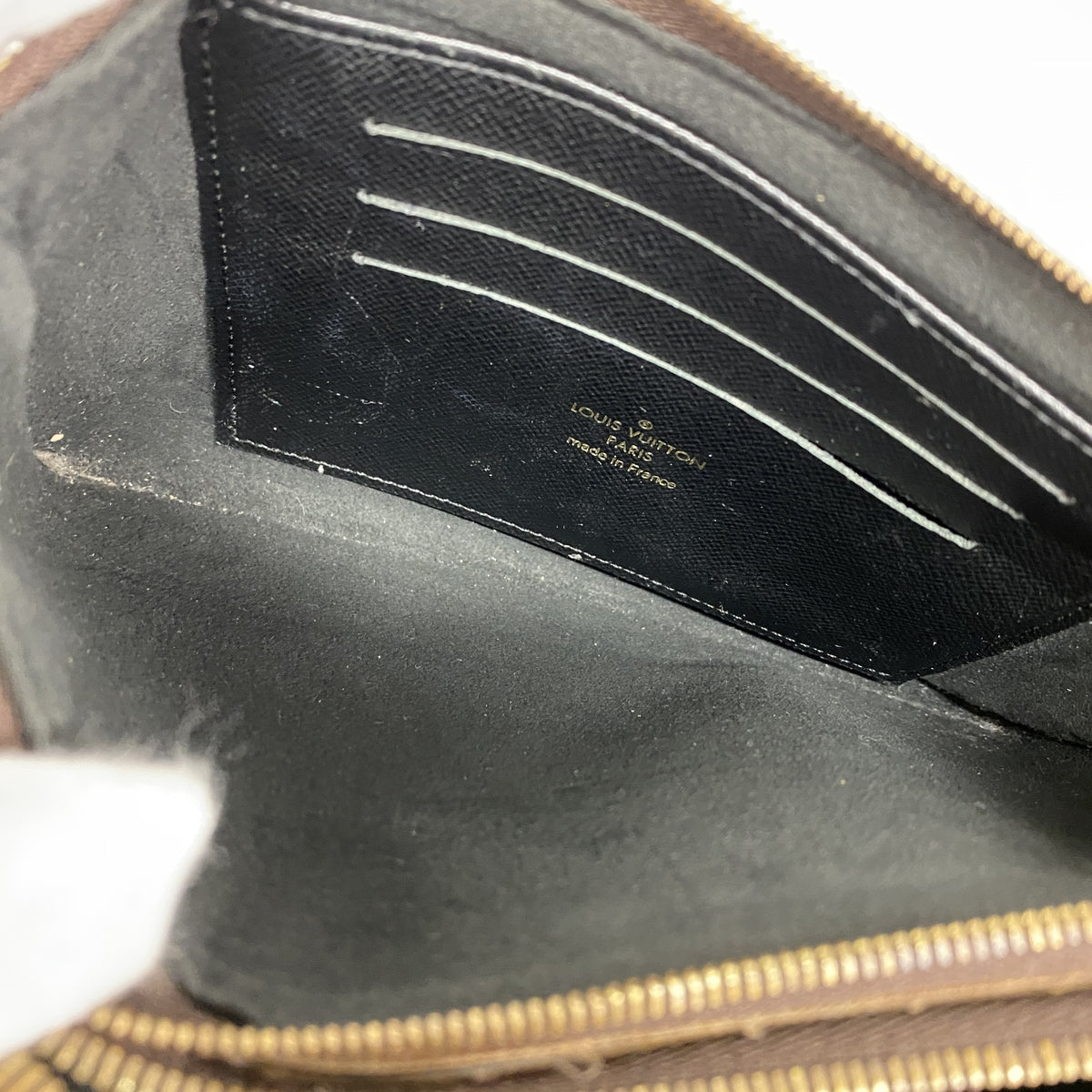 【6hb0762】ルイヴィトン ショルダーバッグ モノグラム・ジャイアント リバース ポシェットドゥーブルジップ M69203 ブラウン【中古】レディース