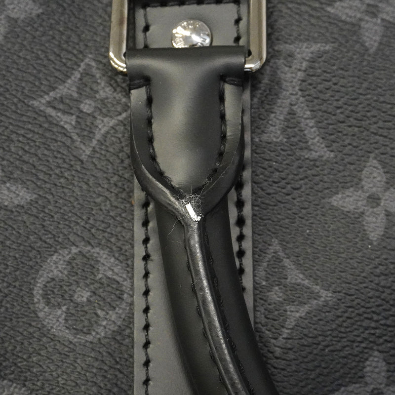 【6hb0765-k】ルイヴィトン ボストンバッグ モノグラム・エクリプス キーポルバンドリエール45 M40569 ブラック【中古】メンズ