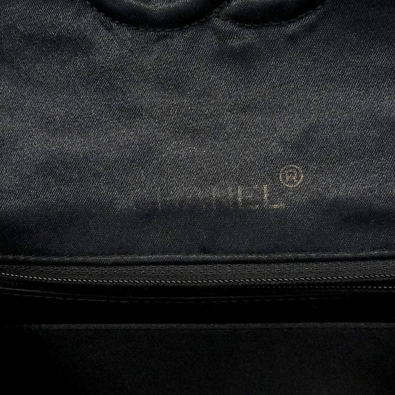 【6hb0769-k】シャネル ショルダーバッグ ミニマトラッセ チェーンショルダー サテン ブラック ゴールド金具【中古】レディース