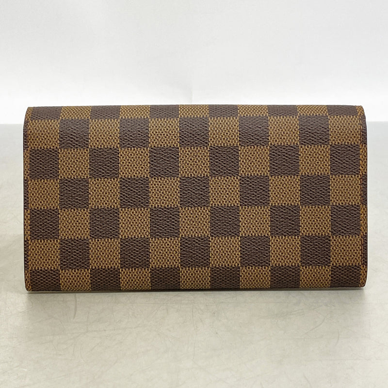 【6hb0798】ルイヴィトン 長財布 ダミエ ポルトフォイユサラ N61734 エベヌ【中古】レディース