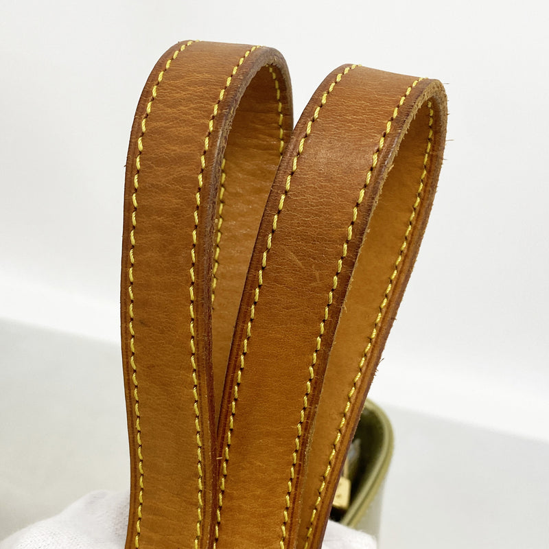 【6hb0806】ルイヴィトン トートバッグ ヴェルニ ヒューストン M91053 グリ【中古】レディース