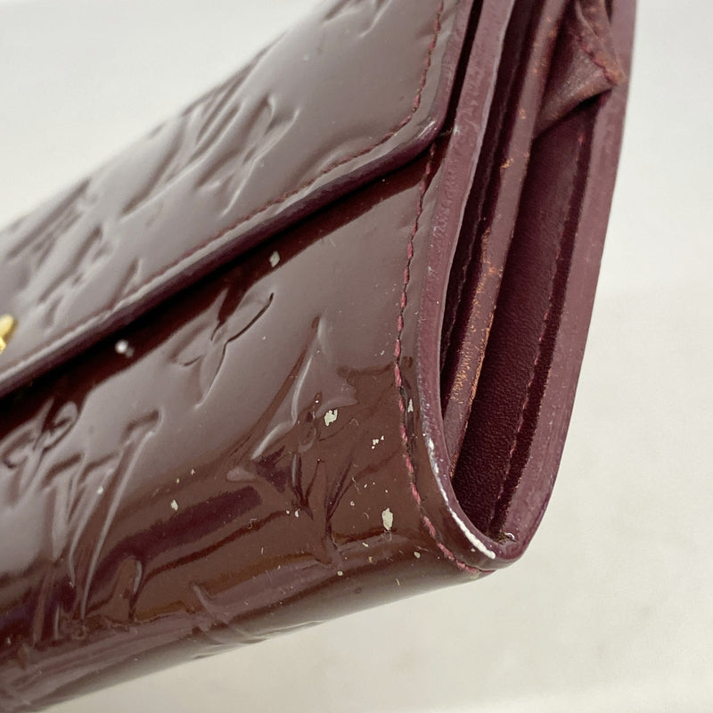【6hb0813-k】ルイヴィトン 長財布 ヴェルニ ポルトフォイユサラ M91521 ルージュフォーヴィスト【中古】レディース