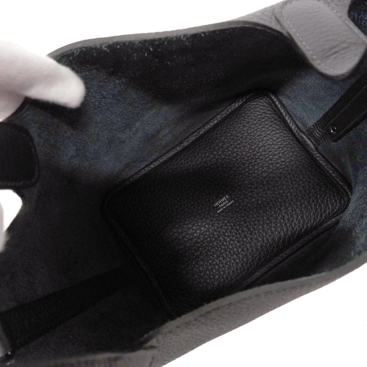 【6hb0814】エルメス ハンドバッグ ピコタンロックPM トリヨンクレマンス キャバン シルバー金具 G刻印【中古】レディース