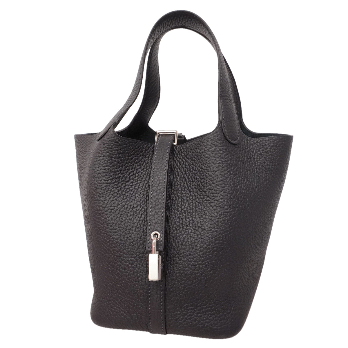 【6hb0814】エルメス ハンドバッグ ピコタンロックPM トリヨンクレマンス キャバン シルバー金具 G刻印【中古】レディース
