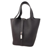 【6hb0814】エルメス ハンドバッグ ピコタンロックPM トリヨンクレマンス キャバン シルバー金具 G刻印【中古】レディース
