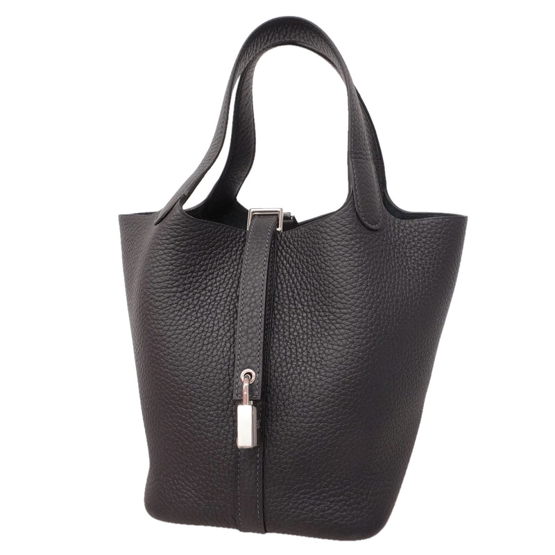 【6hb0814】エルメス ハンドバッグ ピコタンロックPM トリヨンクレマンス キャバン シルバー金具 G刻印【中古】レディース