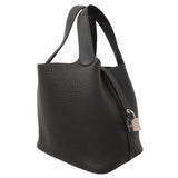 【6hb0814】エルメス ハンドバッグ ピコタンロックPM トリヨンクレマンス キャバン シルバー金具 G刻印【中古】レディース