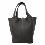 【6hb0814】エルメス ハンドバッグ ピコタンロックPM トリヨンクレマンス キャバン シルバー金具 G刻印【中古】レディース