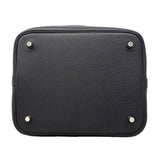 【6hb0815】エルメス ハンドバッグ ピコタンロックMM エクラ トリヨンクレマンス ブルーニュイ/ブルーサフィール シルバー金具 Z刻印【中古】レディース