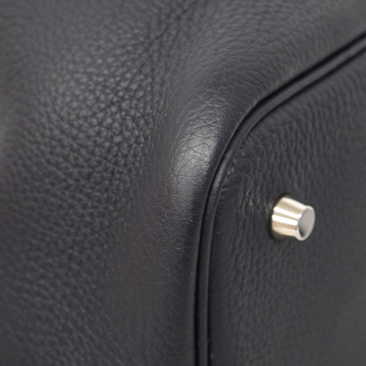 【6hb0815】エルメス ハンドバッグ ピコタンロックMM エクラ トリヨンクレマンス ブルーニュイ/ブルーサフィール シルバー金具 Z刻印【中古】レディース