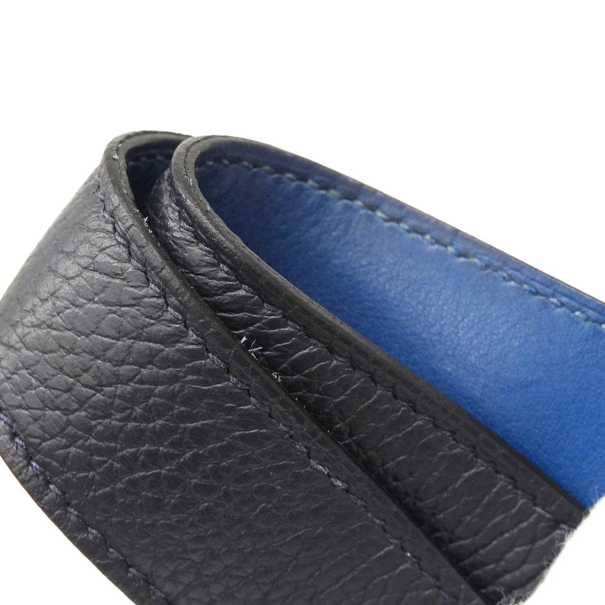 【6hb0815】エルメス ハンドバッグ ピコタンロックMM エクラ トリヨンクレマンス ブルーニュイ/ブルーサフィール シルバー金具 Z刻印【中古】レディース
