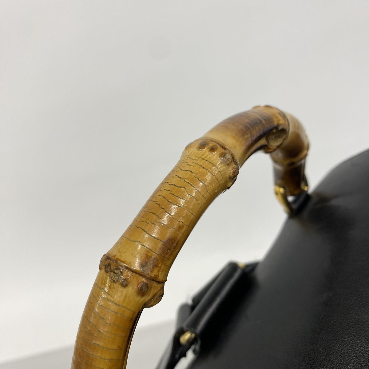 【6hb0827-k】グッチ リュック・デイパック バンブー 003 2058 0016 レザー ブラック ゴールド金具【中古】レディース