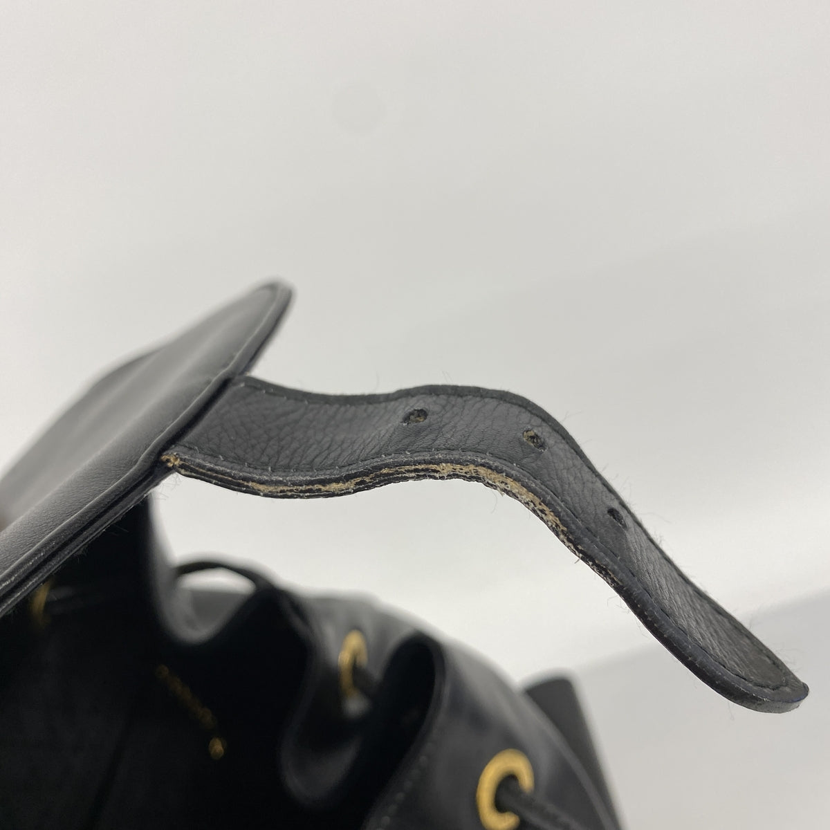 【6hb0827-k】グッチ リュック・デイパック バンブー 003 2058 0016 レザー ブラック ゴールド金具【中古】レディース