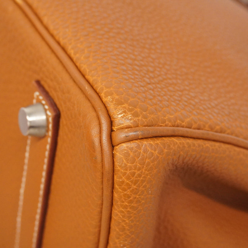 【6hb0833】エルメス ハンドバッグ バーキン35 トゴ ゴールド シルバー金具 □F刻印【中古】レディース