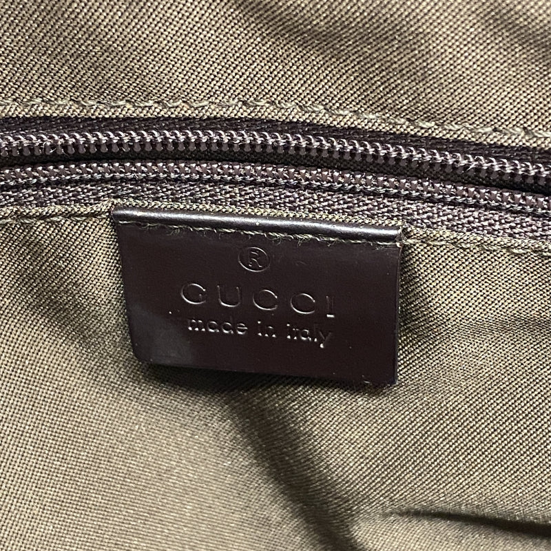 【6hb0837-k】グッチ トートバッグ GGナイロン バンブー 002 1010 ナイロン ブラウン シルバー金具【中古】レディース