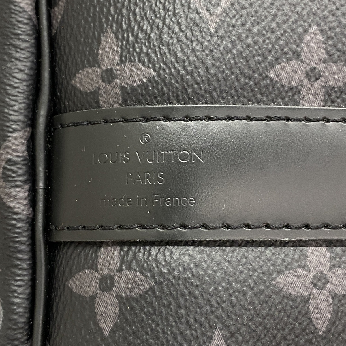 【6hb0838-k】ルイヴィトン ボストンバッグ モノグラム・エクリプス キーポルバンドリエール55 M40605 ブラック【中古】メンズ