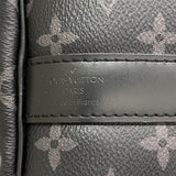【6hb0838-k】ルイヴィトン ボストンバッグ モノグラム・エクリプス キーポルバンドリエール55 M40605 ブラック【中古】メンズ