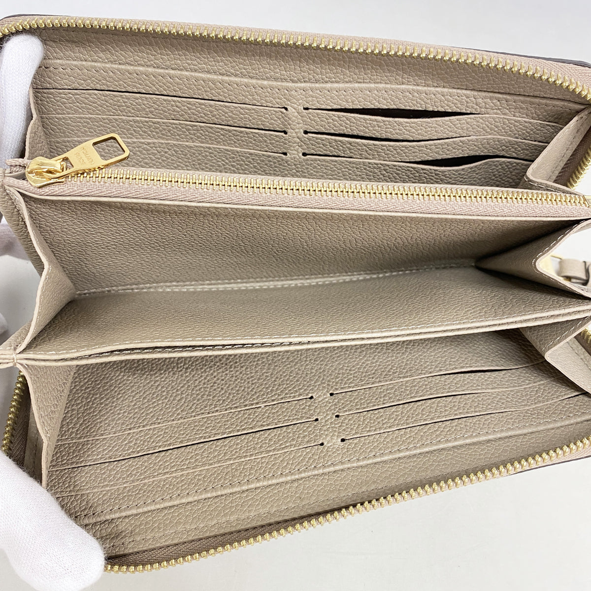 【6hb0841-k】ルイヴィトン 長財布 モノグラム・アンプラント バイカラー ジッピーウォレット M28793 トゥルトレールクレーム【中古】レディース