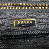 【6hb0842-k】プラダ ポーチ デニム ブルー ゴールド金具【中古】レディース