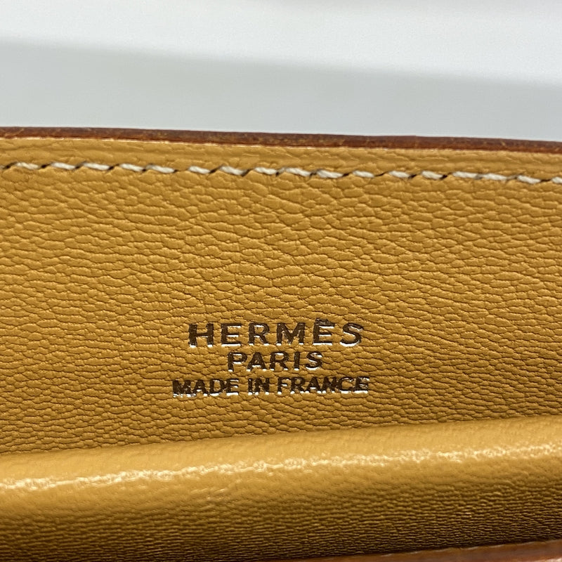【6hb0843】エルメス トートバッグ カバナ ヴァッシュ ナチュラル シルバー金具 □E刻印【中古】レディース